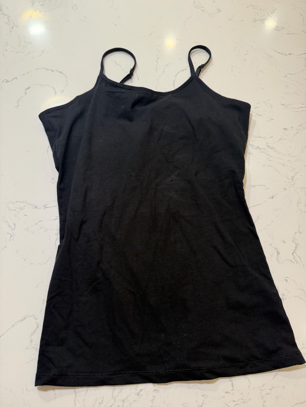 Women's Black Spaghetti Strap Tank Top